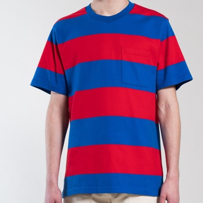 SS FOOTBALL TEE BLUE/RED